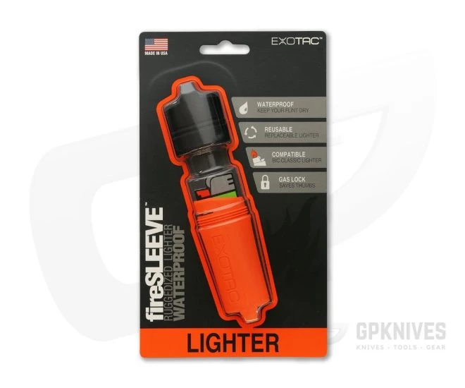 Exotac FireSleeve Orange Waterproof Lighter Case 5005-ORG