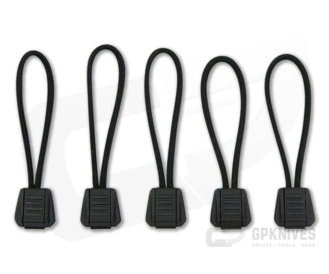 Exotac TinderZip Black Emergency Tinder Zipper Pull 5-Pack 9000-BLK