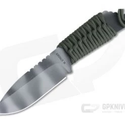 M. Strider Knives MFS Spear Point Tiger Stripe PSF27 Green Paracord