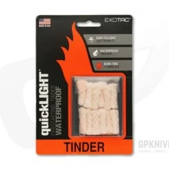 Exotac QuickLight Waterproof Fire Starting Tinder 12-Pack 11050