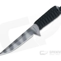 M. Strider Knives WP Hand Ground Trailing Point Tiger Stripe PSF27 Black Paracord