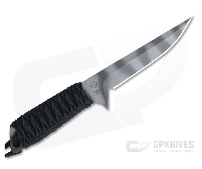M. Strider Knives WP Hand Ground Trailing Point Tiger Stripe PSF27 Black Paracord - Image 3