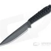 M. Strider Knives WP Hand Ground Spear Point Black PSF27 Black Paracord 0123