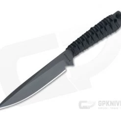 M. Strider Knives WP Hand Ground Spear Point Black PSF27 Black Paracord 0123