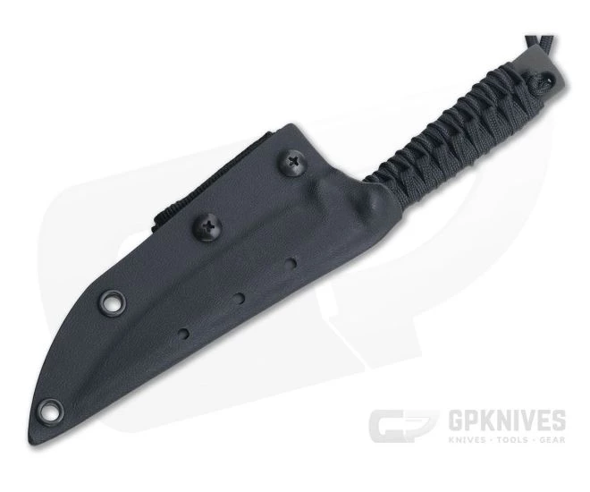 M. Strider Knives WP Hand Ground Spear Point Black PSF27 Black Paracord 0123 - Image 2
