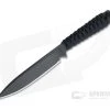 M. Strider Knives WP Hand Ground Spear Point Black PSF27 Black Paracord 0125