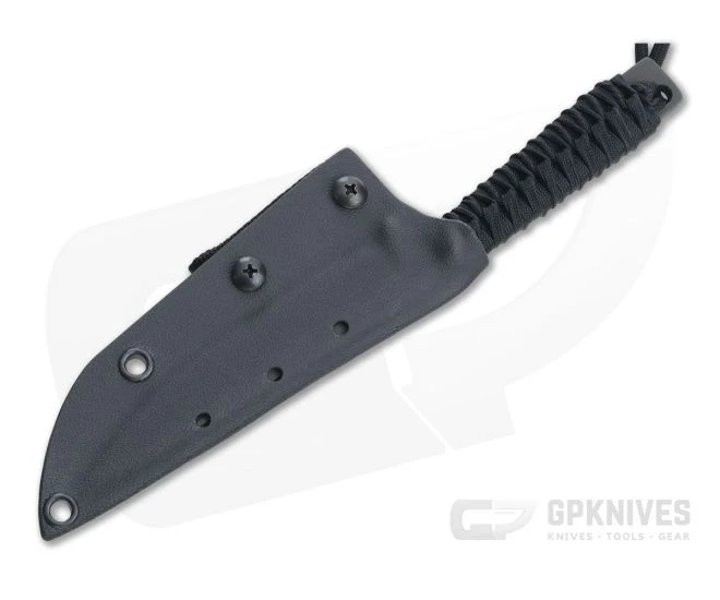 M. Strider Knives WP Hand Ground Spear Point Black PSF27 Black Paracord 0125 - Image 2