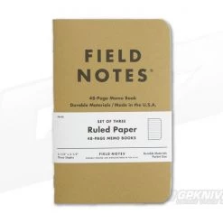 Field Notes Original Kraft Ruled Paper Memo Notebook 3 Pack