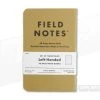 Field Notes Original Kraft Ruled Paper Left-Handed Memo Notebook 3 Pack