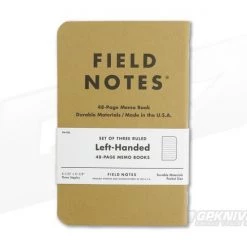 Field Notes Original Kraft Ruled Paper Left-Handed Memo Notebook 3 Pack