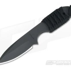 M. Strider Knives WP Hand Ground Spear Point Black ATS-34 Paracord Wrap 055