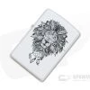 Zippo Lighter Matte White Aztec Lion 79485