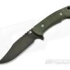 Hinderer Ranch Bowie Black Stonewash DLC CPM-3V Green Micarta Fixed Blade