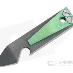 Ti Survival Exo Pry Titanium Pry Bar and Bottle Opener w/ Stonewashed Green Clip