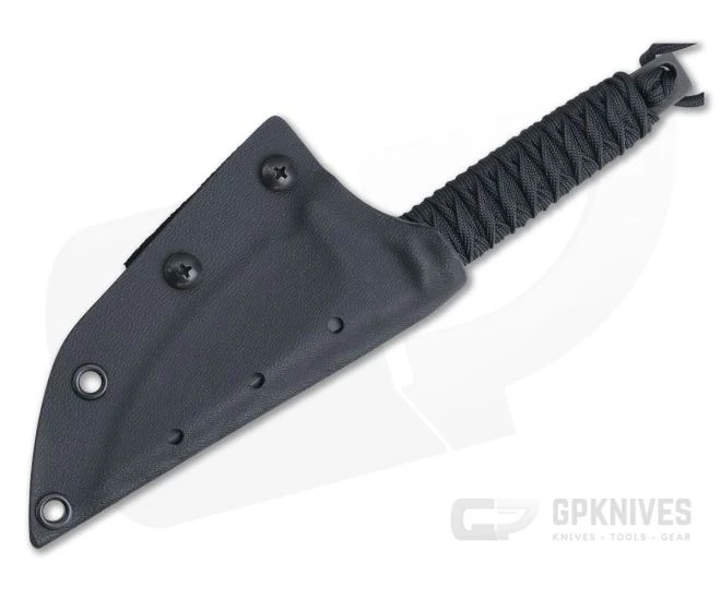 M. Strider Knives WP Hand Ground Spear Point Black PSF27 Black Paracord 093 - Image 2
