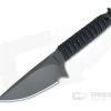 M. Strider Knives WP Hand Ground Spear Point Black PSF27 Black Paracord 093