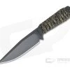 M. Strider Knives WP Hand Ground Clip Point Black PSF27 Camo Paracord
