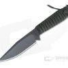 M. Strider Knives WP Hand Ground Clip Point Black PSF27 Green Paracord