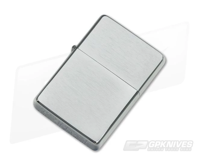 Zippo Windproof Lighter Vintage Brushed Chrome w/o Slashes 230.25