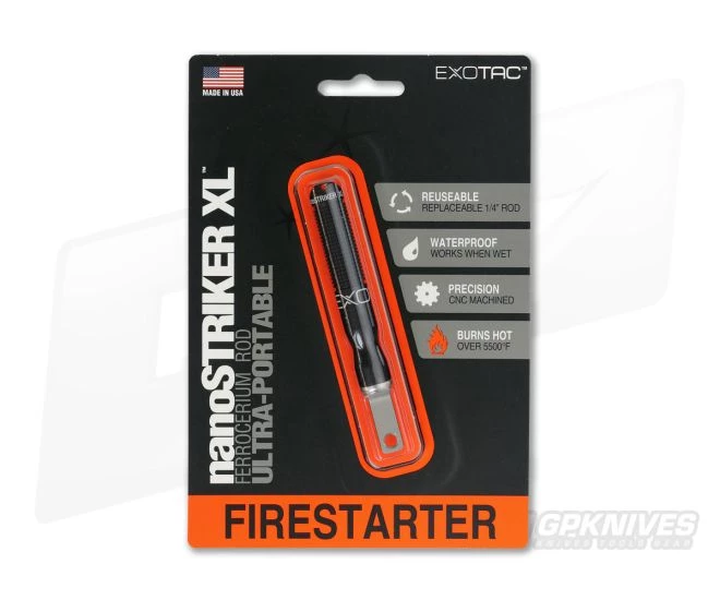 Exotac nanoSTRIKER XL Fire Starter Black 3100-BLK