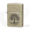 Zippo Windproof Lighter Antique Brass Tree of Life 29149