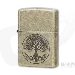 Zippo Windproof Lighter Antique Brass Tree of Life 29149