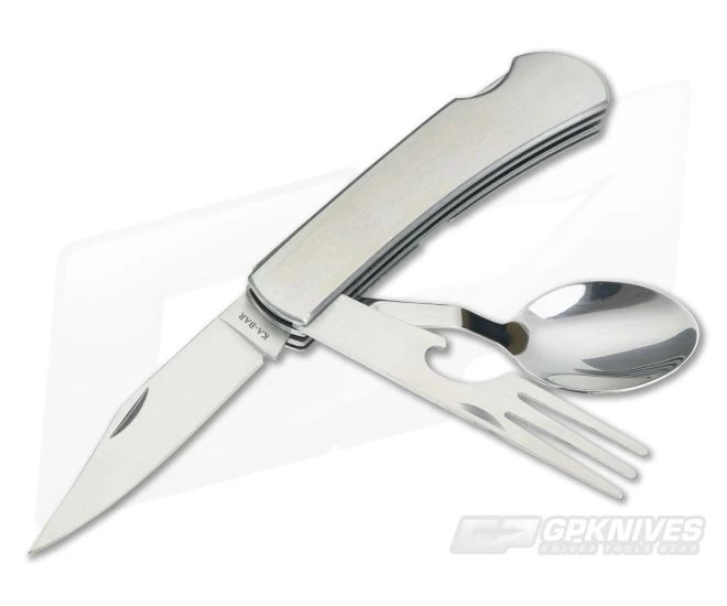 Kabar Hobo Stainless Fork Knife Spoon Folder 1300