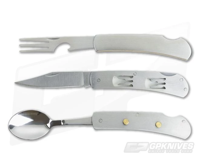 Kabar Hobo Stainless Fork Knife Spoon Folder 1300 - Image 4
