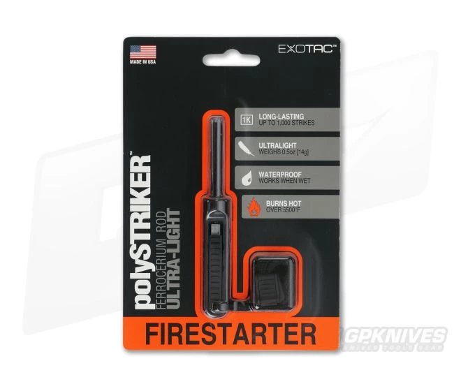 Exotac polySTRIKER Fire Starter Black 1600-BLK