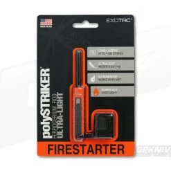 Exotac polySTRIKER Fire Starter Orange/Black 1600-ORG