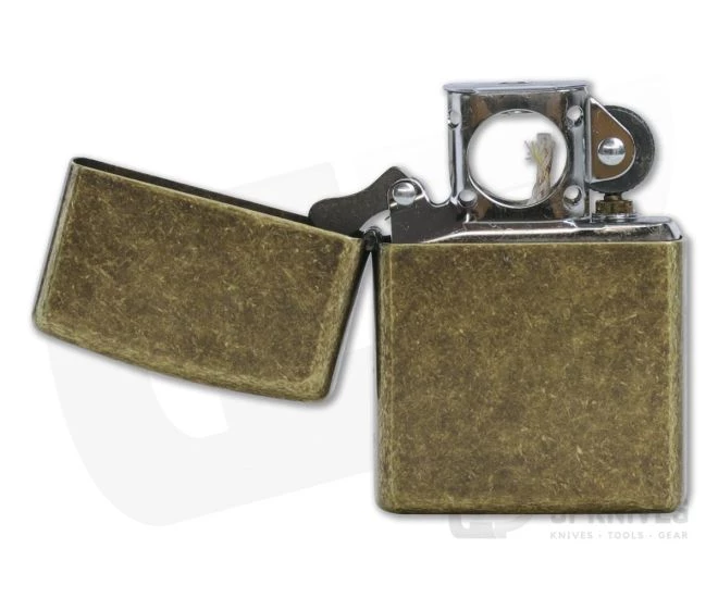 Zippo Lighter Antique Brass Flat Bottom Pipe Lighter - Image 2