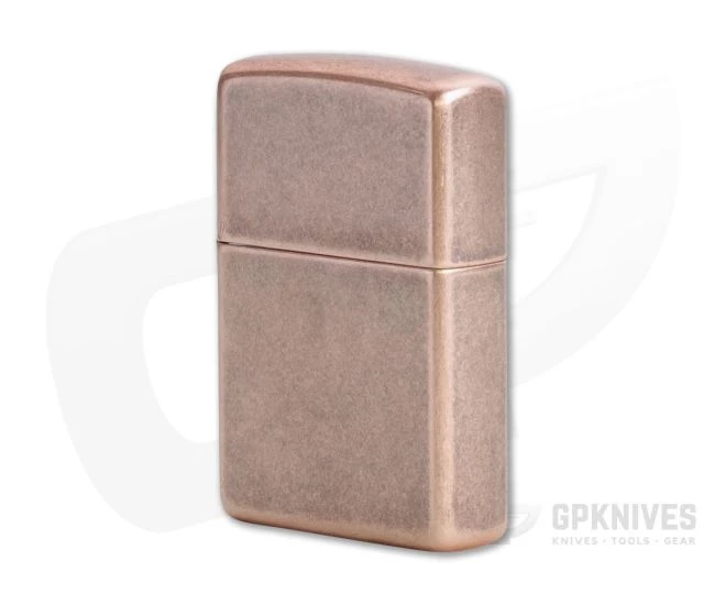 Zippo Lighter Antique Copper Flat Bottom Pipe Lighter 301FBPL