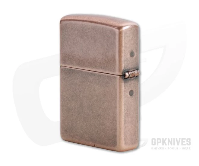 Zippo Lighter Antique Copper Flat Bottom Pipe Lighter 301FBPL - Image 2