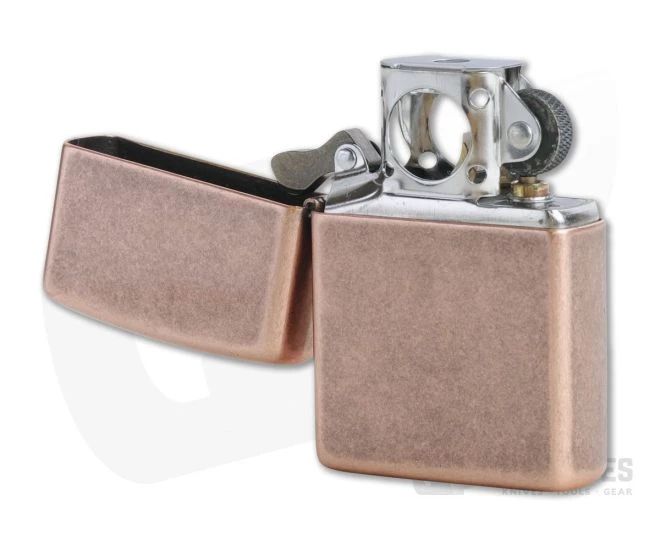 Zippo Lighter Antique Copper Flat Bottom Pipe Lighter 301FBPL - Image 3