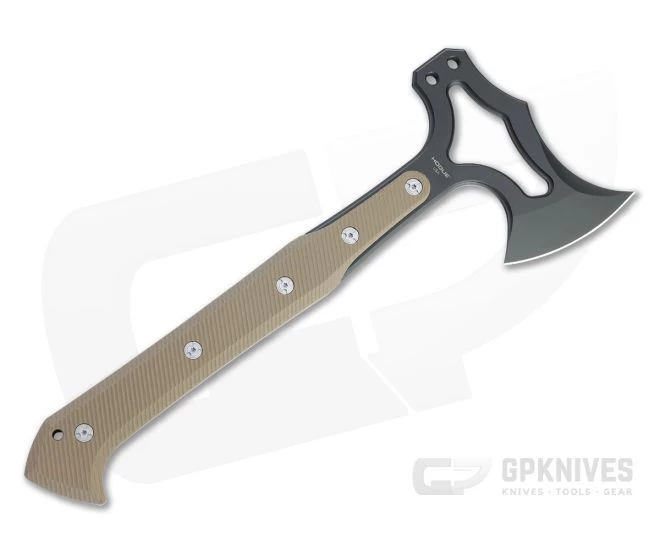 Hogue EX-T01 Black Cerakote S7 Flat Dark Earth G10 Tactical Tomahawk 35777 - Image 3