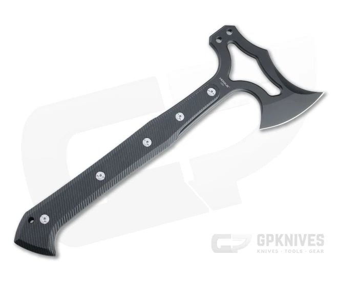 Hogue EX-T01 Black Cerakote S7 Solid Black G10 Tactical Tomahawk 35779 - Image 3