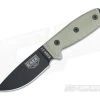 ESEE 3MIL Black Plain Blade Canvas Micarta Black Sheath with MOLLE Back