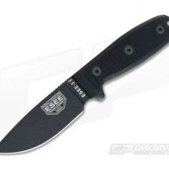ESEE 3MIL Black Plain Blade Black G10 Black Sheath