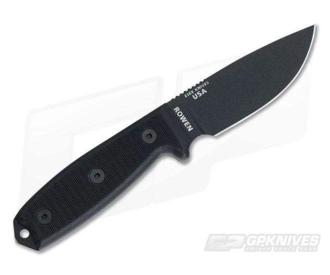 ESEE 3MIL Black Plain Blade Black G10 Black Sheath - Image 3