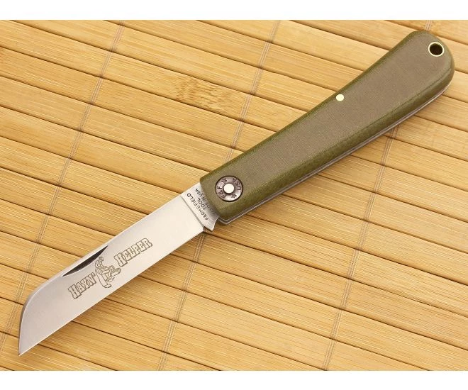 Farm and Field Tool Hayn' Helper Sheepfoot Green Linen Micarta