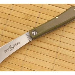 Farm and Field Tool Hayn' Helper Pruner Blade Green Linen Micarta