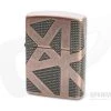 Zippo Windproof Lighter Geometric Antique Copper MultiCut Engraved Armor Case 49036