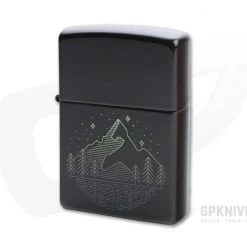 Zippo Windproof Lighter Mountain Design Gloss Brown 49633