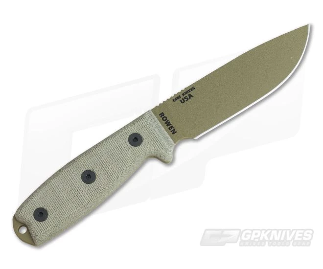 ESEE 4 Plain Edge with MOLLE Back Dark Earth Blade - Image 3