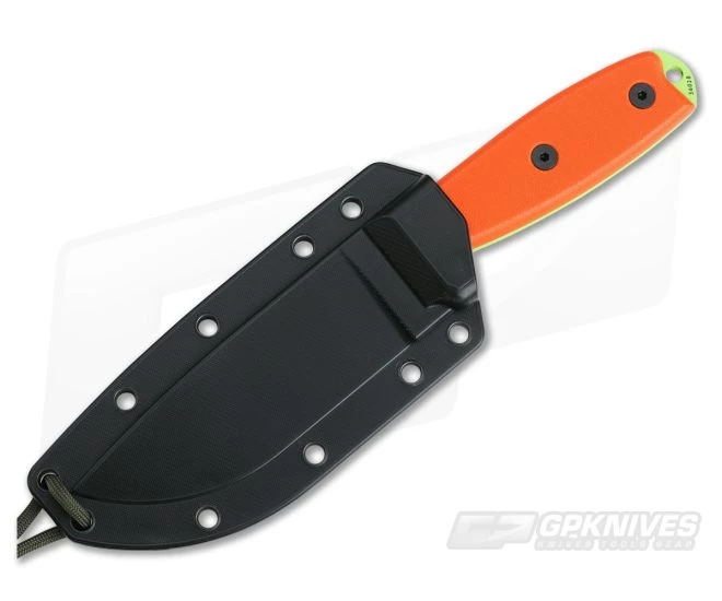 ESEE 4 Venom Green Plain Edge Orange G10 Black Sheath - Image 2