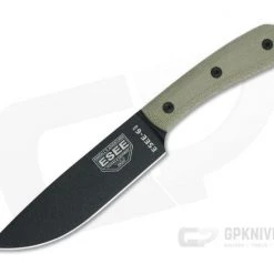 ESEE 6HM-K Black Plain Edge Rounded Handle Kydex Sheath