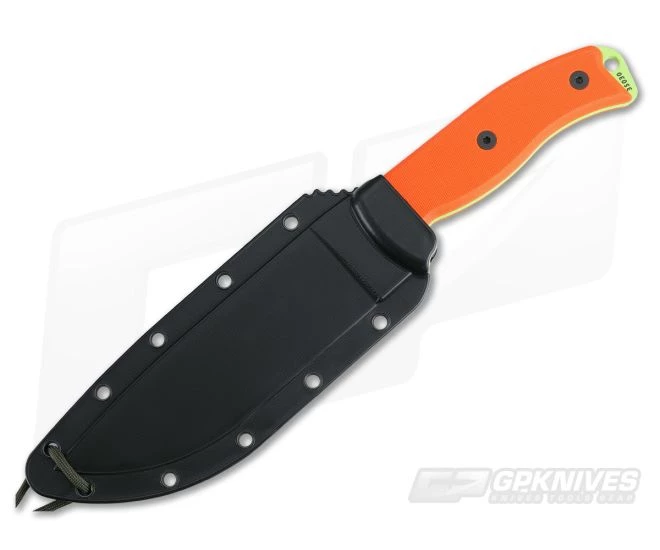 ESEE 6 Venom Green Plain Edge Orange G10 Black Sheath - Image 2