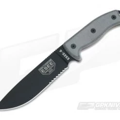 ESEE 6S-B Part Serrated Blade Black Sheath