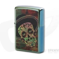 Zippo Lighter Day of the Dead Sombrero Design 80861