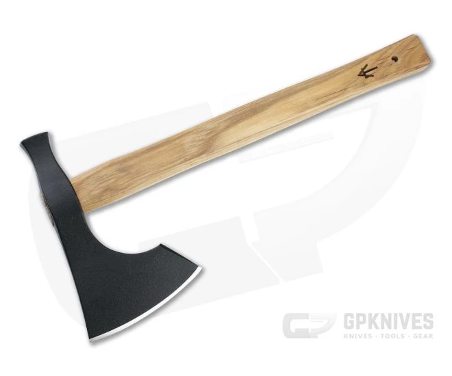 American Tomahawk Model 2 Black 1060 Hickory Wood Tomahawk ATM2-HW
